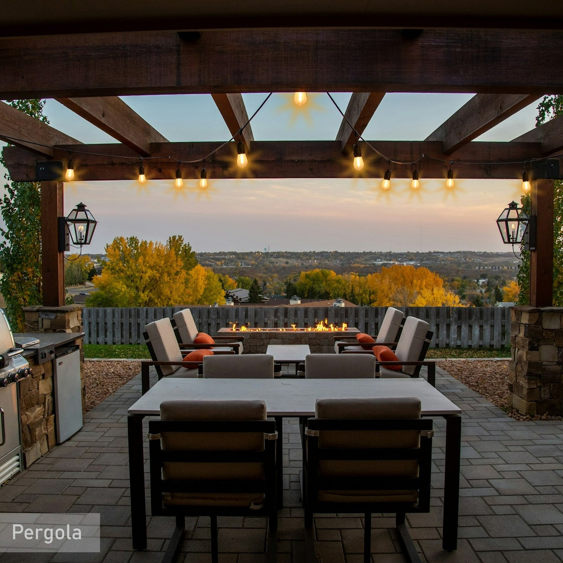 Aura Outdoor Festoon String Lights - 5 Meters, 10 LED Bulbs (3000K Warm White) Aura Lighting