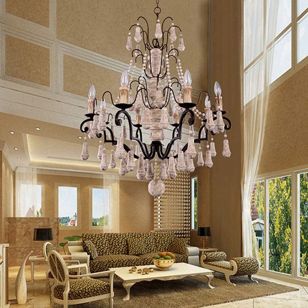 AUR-PEND-SY88022-8A Romatti HOFIT Rustic 8-Light Chandelier