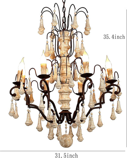 AUR-PEND-SY88022-8A Romatti HOFIT Rustic 8-Light Chandelier