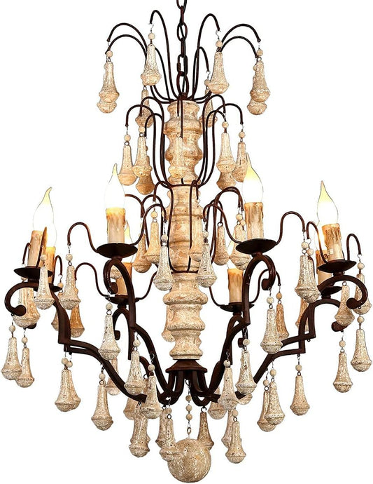 AUR-PEND-SY88022-8A Romatti HOFIT Rustic 8-Light Chandelier