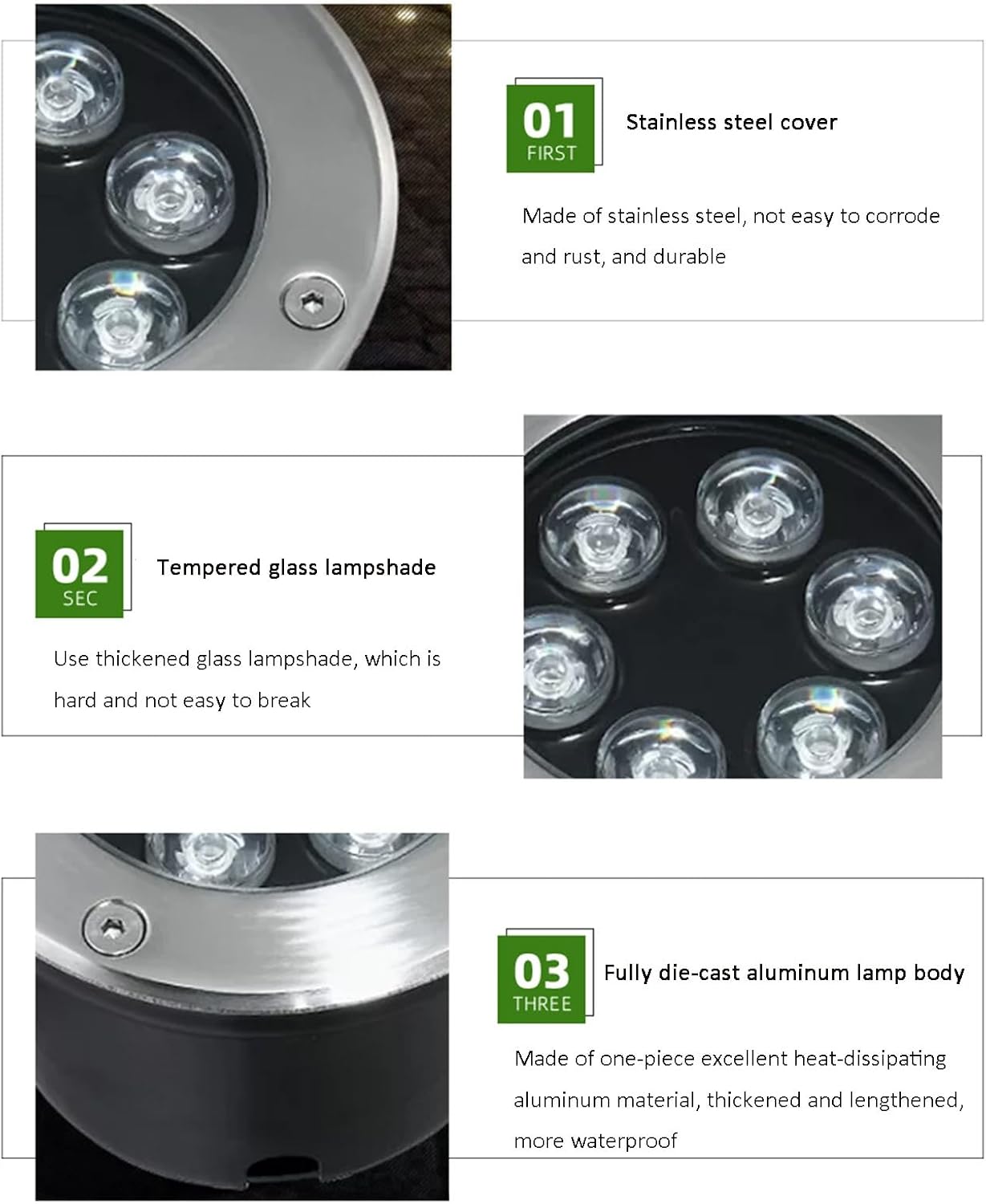 AURA Underground Spot Light – LED (1W, Warm White 3000K) - Azar Group