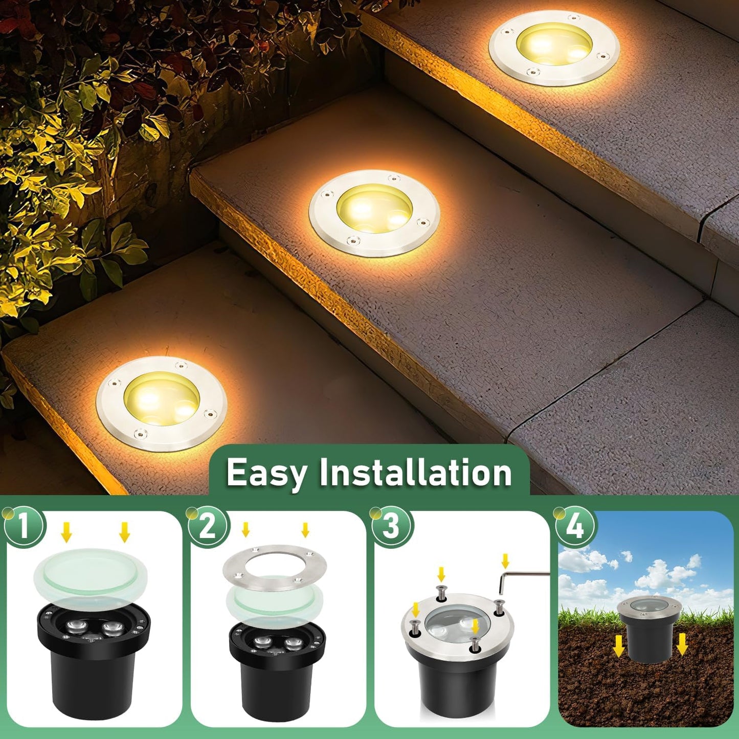 AURA Underground Spot Light – LED (3W, Warm White 3000K) - Azar Group