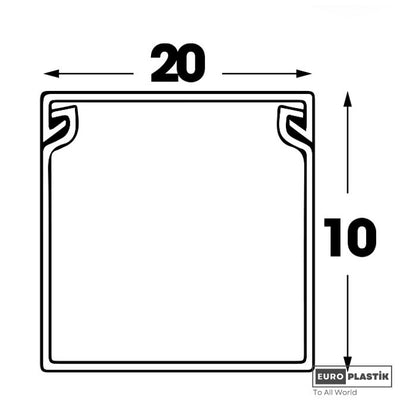 Adhesive PVC Trunking 20×10 – Euro Plastik
