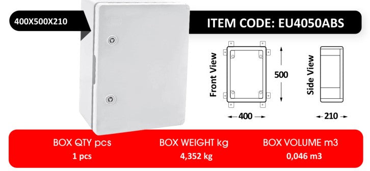 لوح ABS 400×500×240