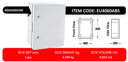 لوح ABS 400×600×200