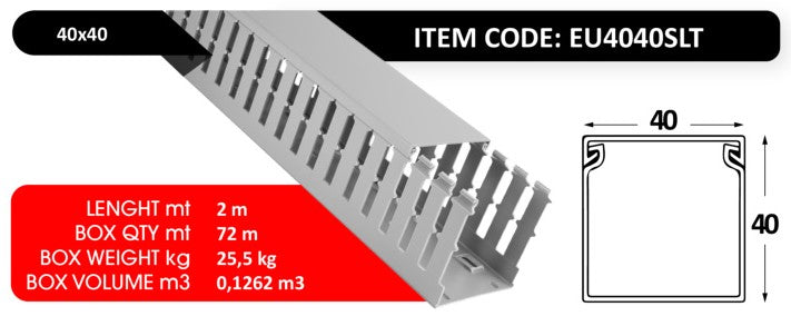 قنوات الكابلات المشقوقة 40×40 – 2 متر
