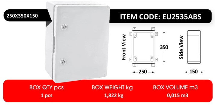 لوح ABS 250×350×150