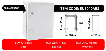 لوح ABS 300×400×170