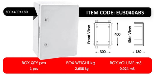 لوح ABS 300×400×170