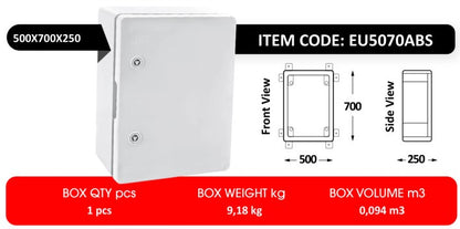 لوح ABS 500×700×250
