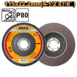 INGCO FD11580 | ديسك حف مدرج أحمر 115 مم P80