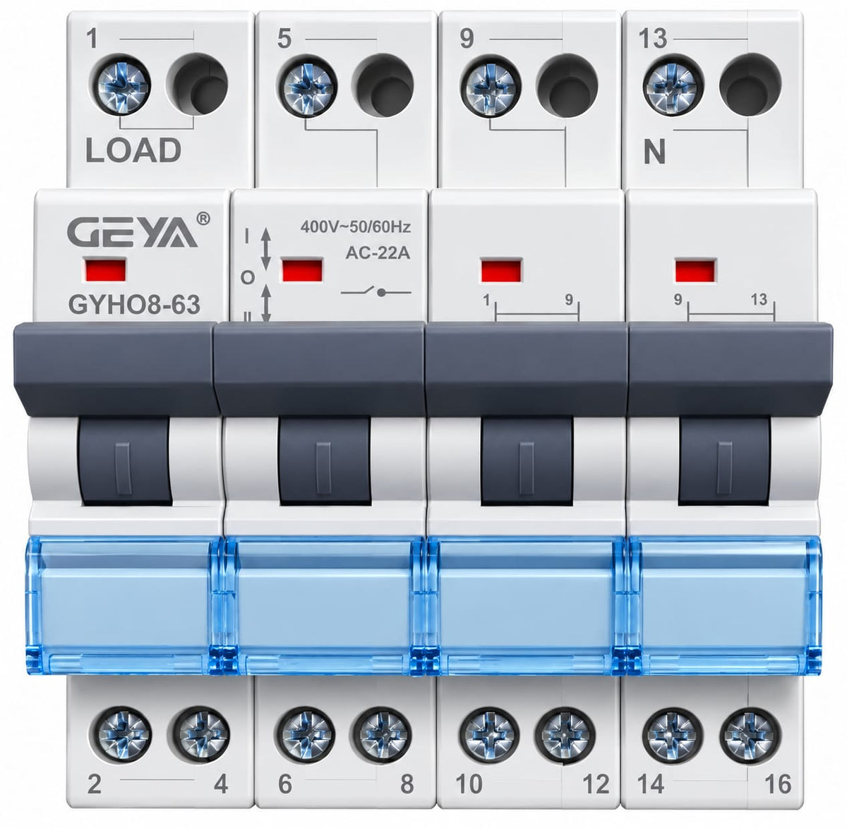 GEYA GYHO8 4P 63A Manual Changeover Switch