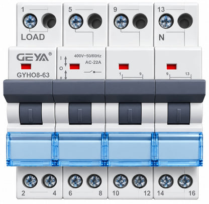 GEYA GYHO8 4P 63A Manual Changeover Switch
