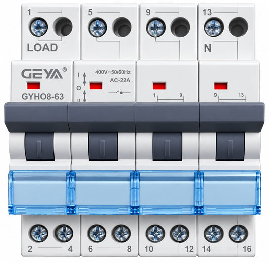 GEYA GYHO8 4P 63A Manual Changeover Switch