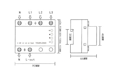 GEYA GPS6-N4VA2 dimensions