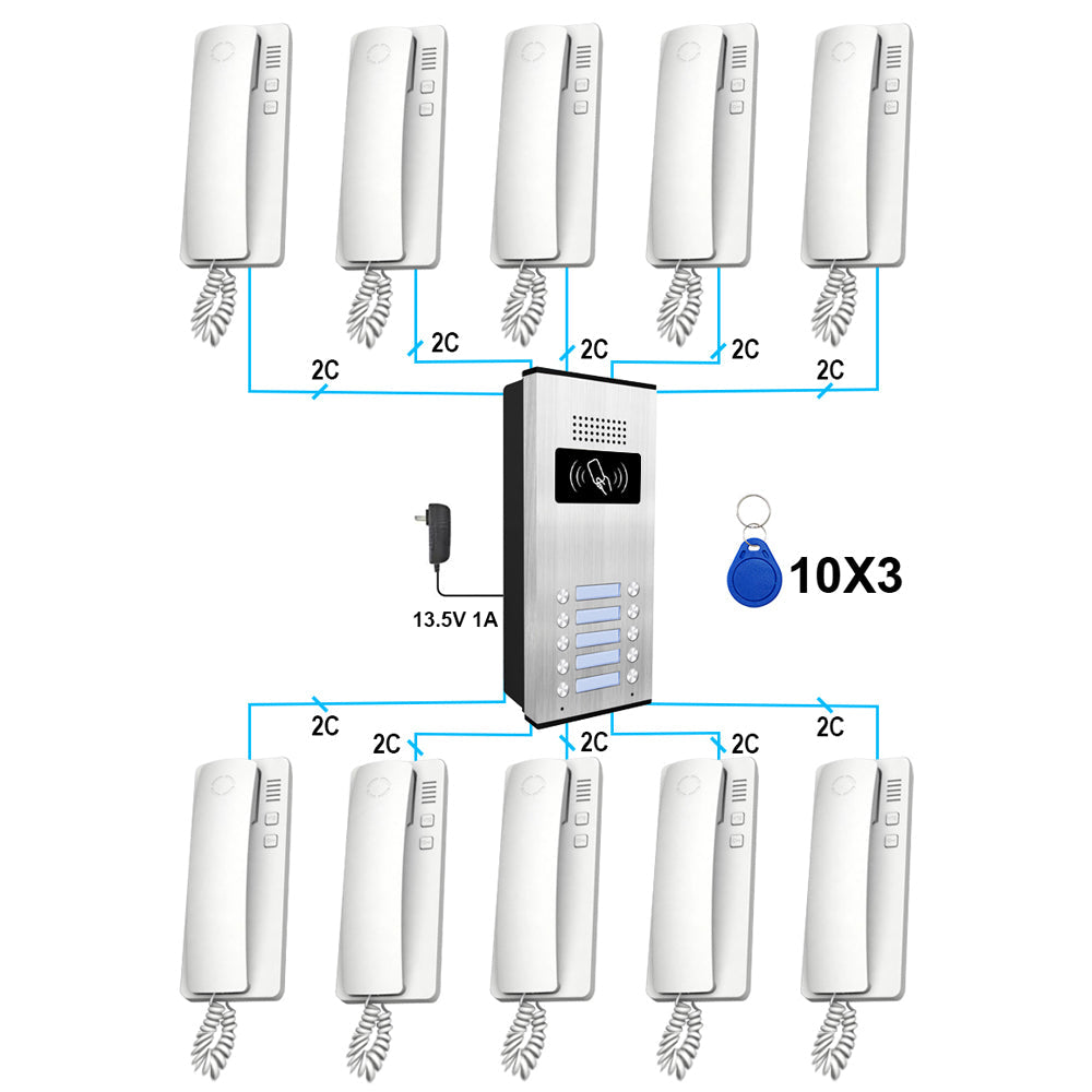 V.E.M. Audio Doorphone - 10 Household V.E.M.