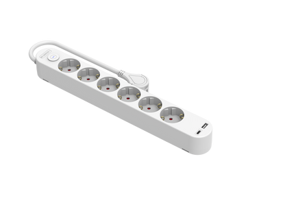 V.E.M. 6-Way Multiple Socket with USB – Power More, Charge Smarter