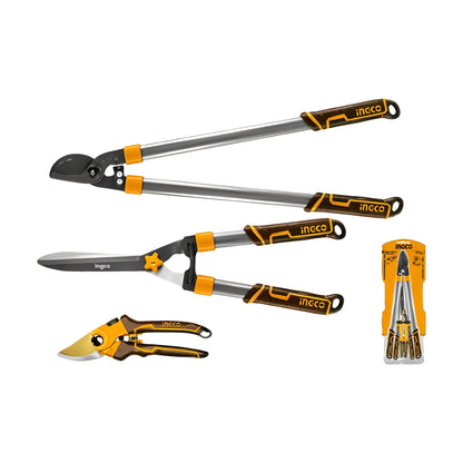 INGCO HLT76133 Garden Shears Set 3 pcs - lopper, hedge shear and bypass pruner