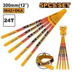 INGCO HSBKT12245 - 5pcs 24T(6") | نصلة منشار صناعية مصنوعة من الفولاذ المرن INGCO