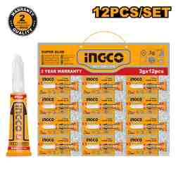 INGCO HSGU3122 | تلزيق سريع 3 غرام علبة 12 قطعة