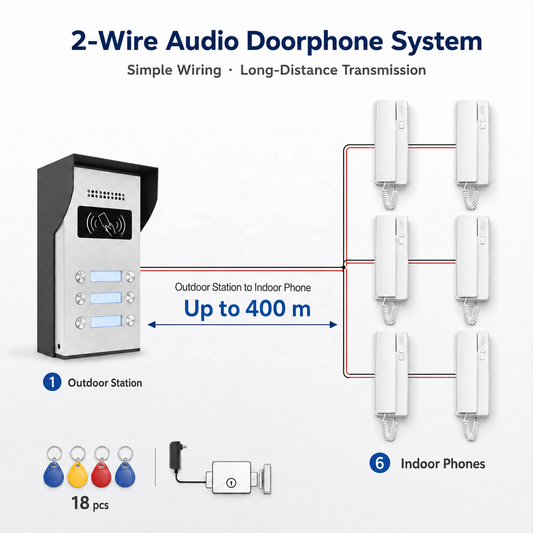 V.E.M. Audio Doorphone - 6 Household V.E.M.
