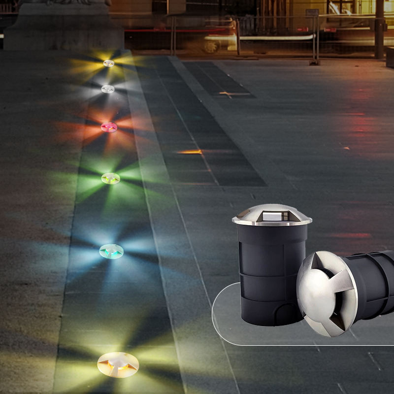 LED Deck Light – Stainless Steel 4-Way (3W, 220V, IP67, Warm White 3000K) - Azar Group