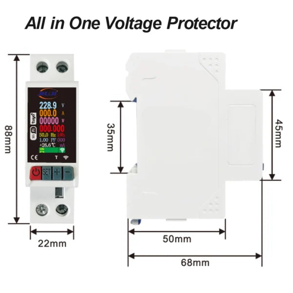 V.E.M. Smart WiFi Voltage / Current / Leakage Protector 63A