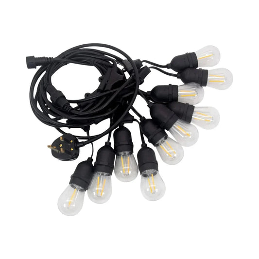 Aura Outdoor Festoon String Lights - 5 Meters, 10 LED Bulbs (3000K Warm White) Aura Lighting