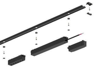 Ultra Thin Magnetic Black Track Rail
2 Meters W26*H6 48VDC  Surface Mounted