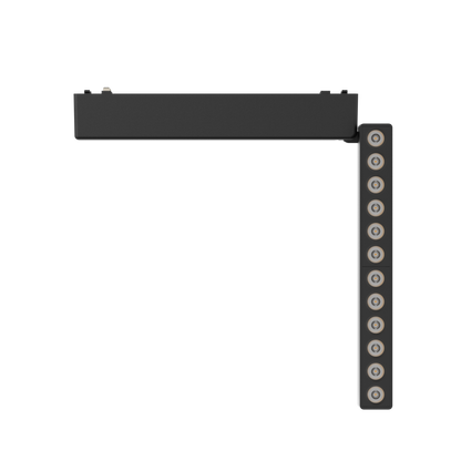 Rotating Folding Grille Light 12T Horizontal 340° Vertical 180° Black 4000K DC48V 24° 12W L230*W26*H80mm