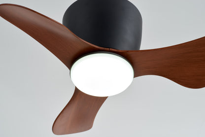 GS2105B 22-Inch Modern Flush Mount Ceiling Fan with LED Light