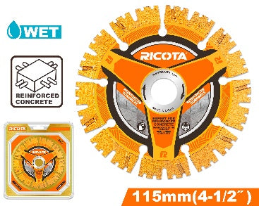 Ricota 115x22.2mm ديسك قص الماس للباطون المسلح Ricota