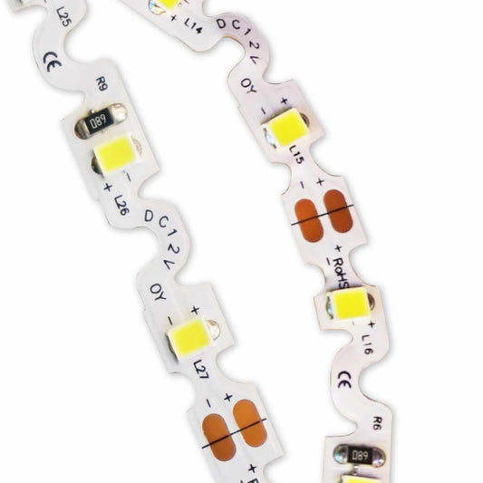 Aura LED Strip 2835 12V 120L 6MM 8W Horizontal Bend (5M/Roll, 3CM Cut, Dimmable)