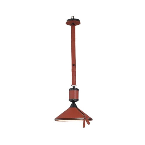 AUR-MD1742-D470-BR Tiferet Brown Leather Pendant Light