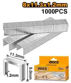 INGCO U-Type Staples 1000pcs 8x11.3x1.2mm STS0208