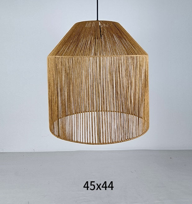 AURA Woven Paper Rope Tall Pendant Light - 45cm Aura Lighting