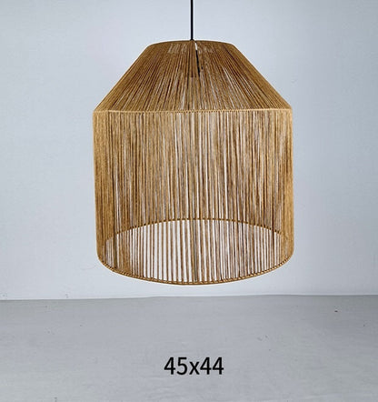 AURA Woven Paper Rope Tall Pendant Light - 45cm Aura Lighting