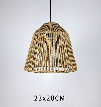 AURA Woven Paper Rope Bell Pendant Light - 23cm Aura Lighting