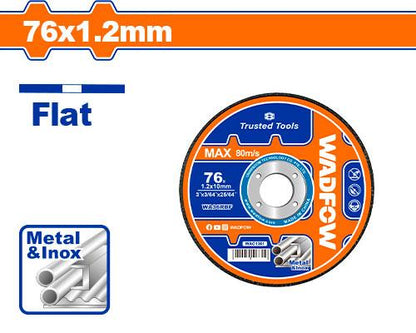 WADFOW 76x1.2mm ديسك قص ستانلس رفيع Wadfow