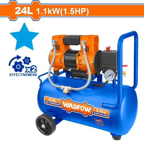 WADFOW 24L 2×1100W (1.5HP) كومبرسور هواء كاتم Wadfow