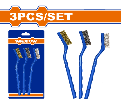WADFOW 3 Pcs  7" nylon,brass,and wire bristles   طقم فراشي Wadfow