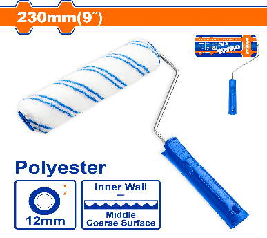 WADFOW 9" Fibre height:12mm Polyester مسكة رول دهان مع خرطوشة Wadfow