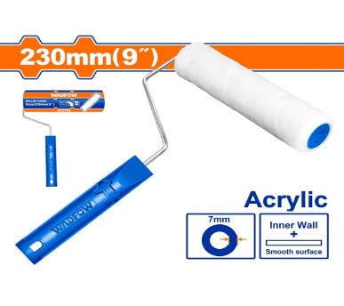 WADFOW 9" Fibre height:7mm Acrylic مسكة رول دهان مع خرطوشة Wadfow