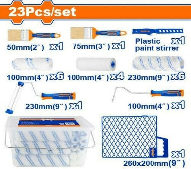 WADFOW 23 Pcs  طقم فراشي ورول دهان مع سطل واكسسوار Wadfow
