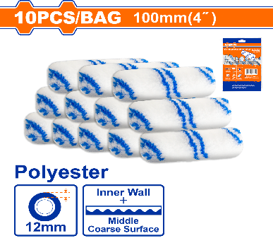 WADFOW 10 pcs  4" /100 mm   مجموعة رول دهان داخلي Wadfow