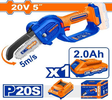 WADFOW 20V 1Batt 2Ah + Char  5" منشار حطب صغير Wadfow