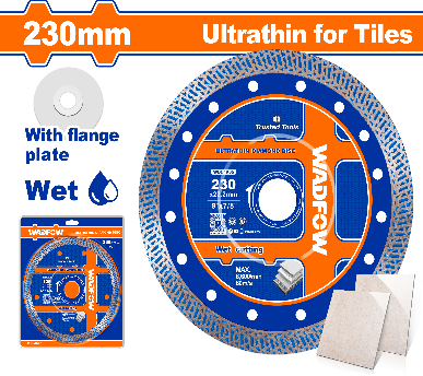 WADFOW 230(9"") x 22.2mm  Wet  ديسك غرانيت رفيع لتفتيح الحلول Wadfow
