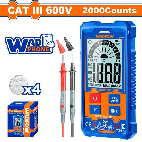 WADFOW 600V 2000counts Digital multimeter ساعة فحص Wadfow