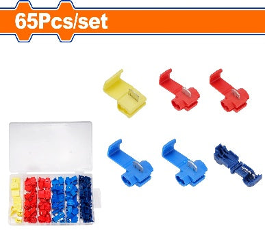 WADFOW 65Pcs علبة لقطات ملونة لتوضيب الشرائط الكهربائية Wadfow