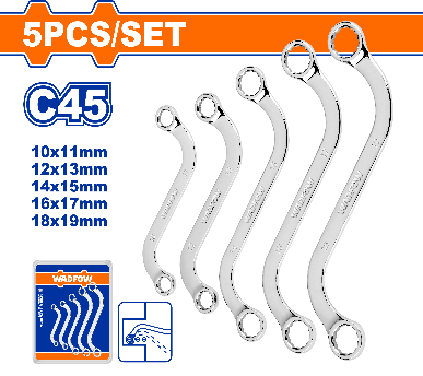 WADFOW 5 Pcs  8-22mm  طقم مسنن مسن معكوف Wadfow
